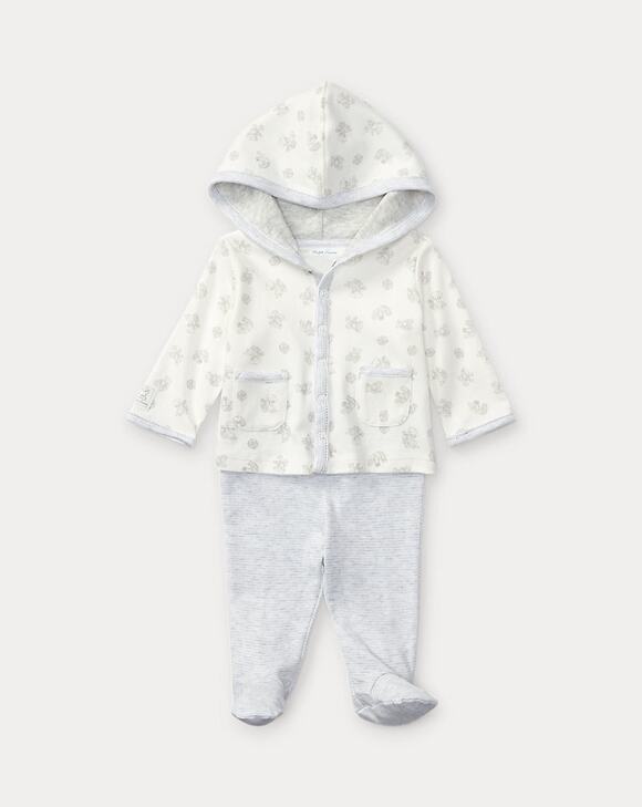Ralph Lauren Other - Ralph Lauren Cotton Hoodie & Footed Pant Set Newborn